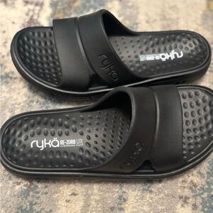 Ryka Black Comfort Slides